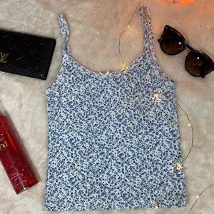 Brandy Melville Blue Floral Cami